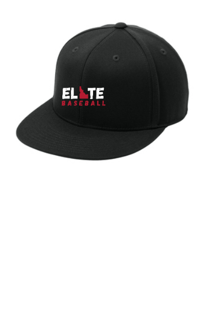 Elite Idaho I - White/Red Flex Fit Flat Bill Cap