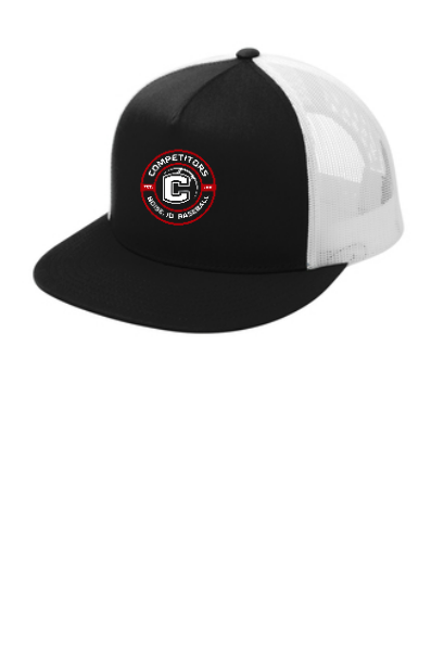 Competitors Circle Red/White Trucker Mesh Back Cap